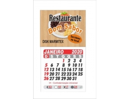 Imãs de geladeira - 1.000 IMAS 5X4CM COLORIDO - CORTE RETO COM CALENDÁRIO (sem embalagem individual)